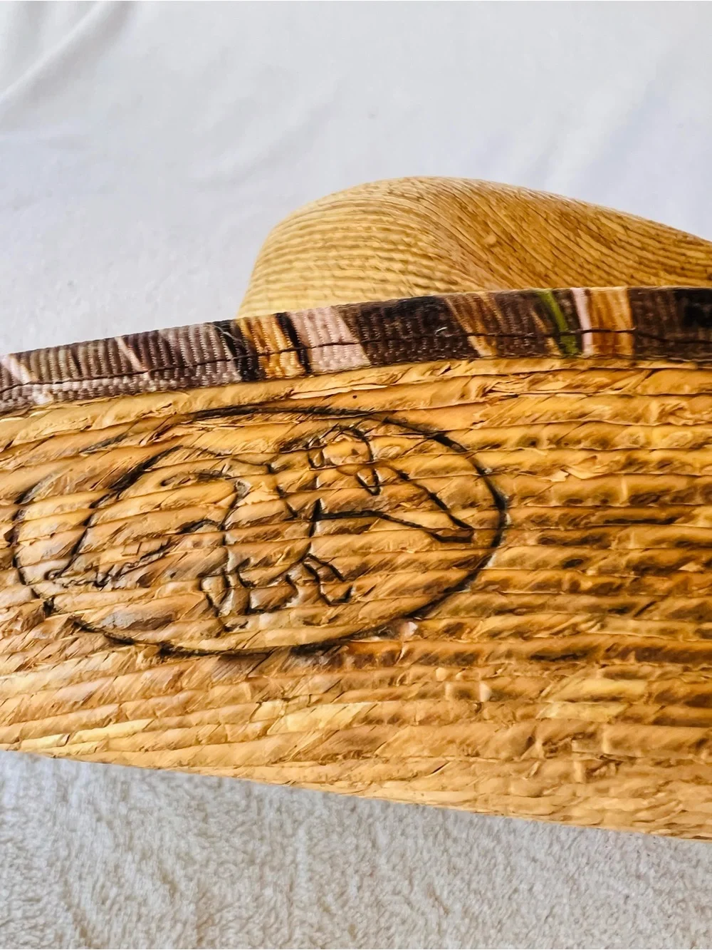 RESISTOL Mallard Cowboy Hat Burned Mexican Palm Straw Mens SMALL WOMENS MEDIUM